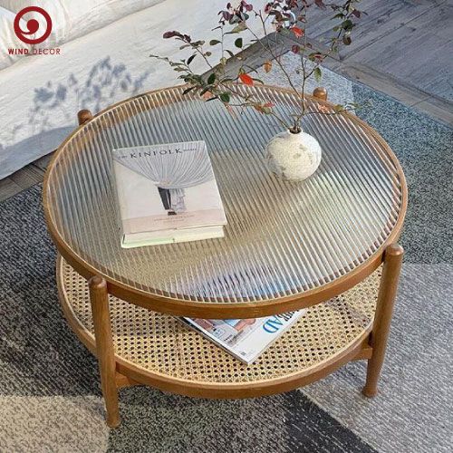 Bàn Sofa Mây Mắt Cáo BS-86