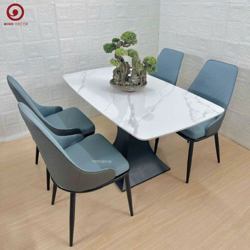 Bộ bàn ăn Dove Ceramic và 4 Ghế Sunny