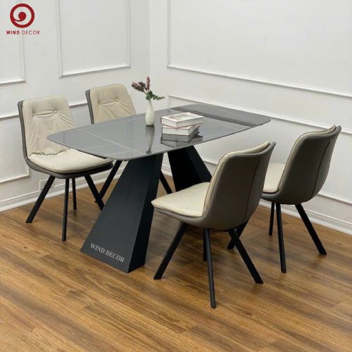 Bộ bàn ăn Eliot Ceramic và 4 Ghế Koxi