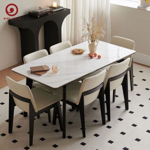 BAC-64 Bộ bàn ăn Howard Ceramic và 6 ghế Obama