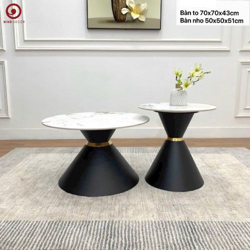 Cặp Bàn Sofa Cindy Ceramic (Cả bàn lớn và bàn nhỏ)