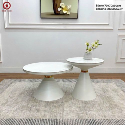 Cặp Bàn Sofa Clyn Ceramic (Cả bàn lớn và bàn nhỏ)