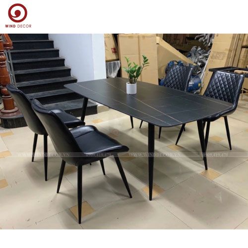 BAC-61 Bộ bàn ăn Ceramic A5 và 5 ghế Nordic-G