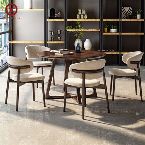 BA-87 Bộ Bàn Ăn Grace Round và 4 ghế Oleandro