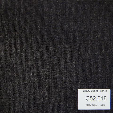 C52.018 Kevinlli V3 - Vải Suit 50% Wool - Nâu Đỏ Trơn