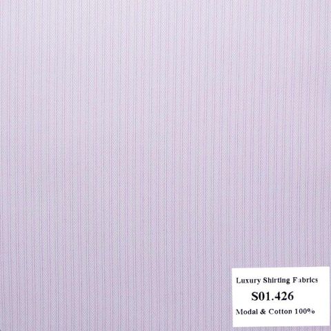 S01.426 - Sơmi Cotton & Modal - Hồng Sọc