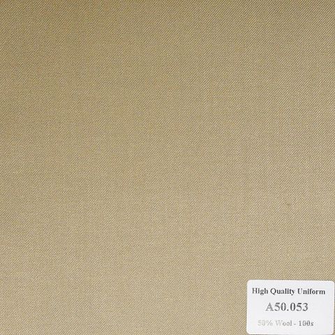 A50.053 Kevinlli V1 - Vải Suit 50% Wool - Nâu Kem Trơn