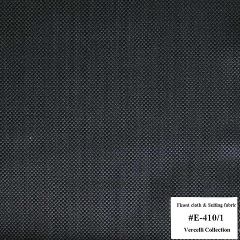 E-410/1 Vercelli V8 - Vải Suit 95% Wool - Xám Trơn