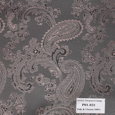 Khăn Pocket Square Hoa Vân Xám P01.031