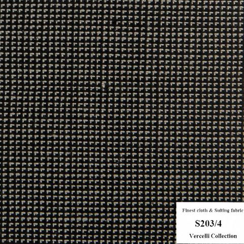 S203/4 Vercelli CVM - Vải Suit 95% Wool - Xám Trơn