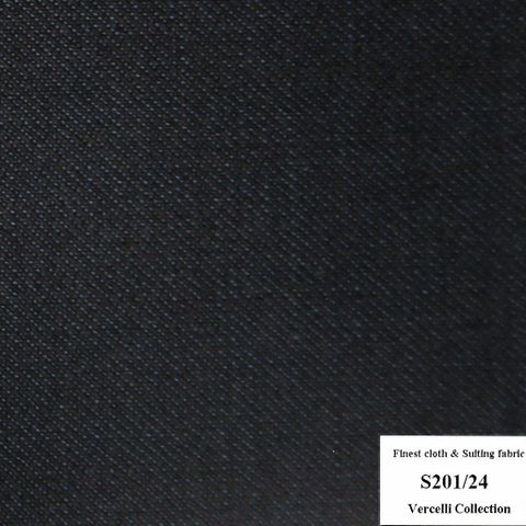 S201/24 Vercelli CVM - Vải Suit 95% Wool - Xanh navy Trơn