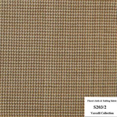 S203/2 Vercelli CVM - Vải Suit 95% Wool - Nâu Trơn