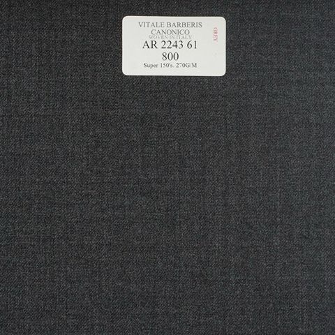 AR 2243 61 CANONICO - 100% Wool - Xám Trơn