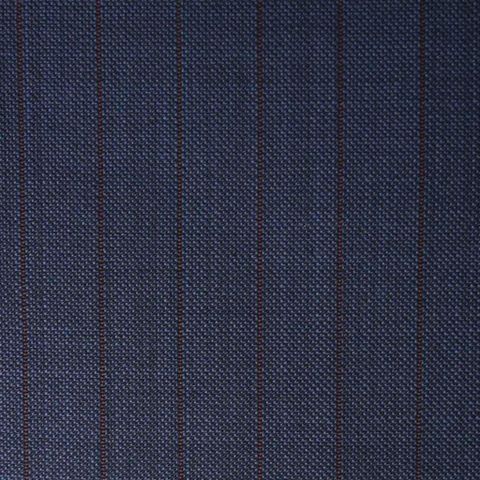 D504/43 Vercelli CX - Vải Suit 95% Wool - Xanh Dương Sọc