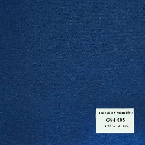 G84.005 Kevinlli V7 - Vải Suit 80% Wool - Xanh Dương Trơn