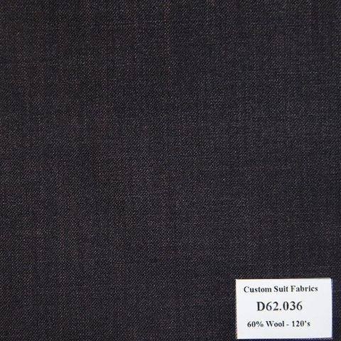 D62.036 Kevinlli V4 - Vải Suit 60% Wool - Nâu sẫm Trơn