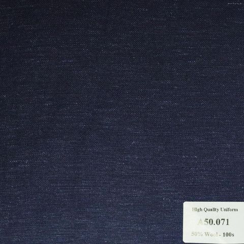 A50.071 Kevinlli V1 - Vải Suit 50% Wool - Xanh Navy Trơn