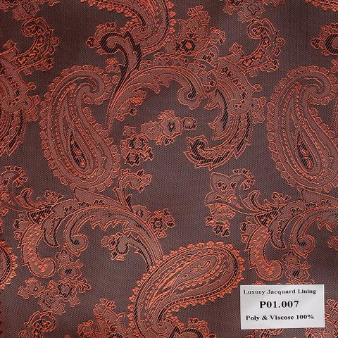 Khăn Pocket Square Màu Xám Hoa Vân Cam P01.007