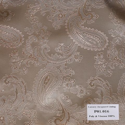 Khăn Pocket Square Hoa Vân Kem P01.016