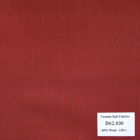 D62.030 Kevinlli V4 - Vải Suit 60% Wool - Đỏ tươi Trơn