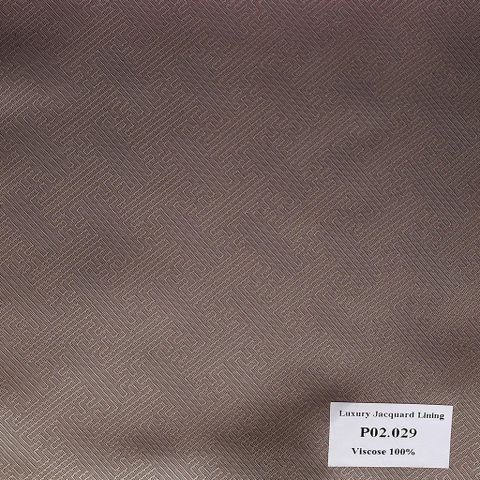 Khăn Pocket Square Hoa Văn Nâu P02.029