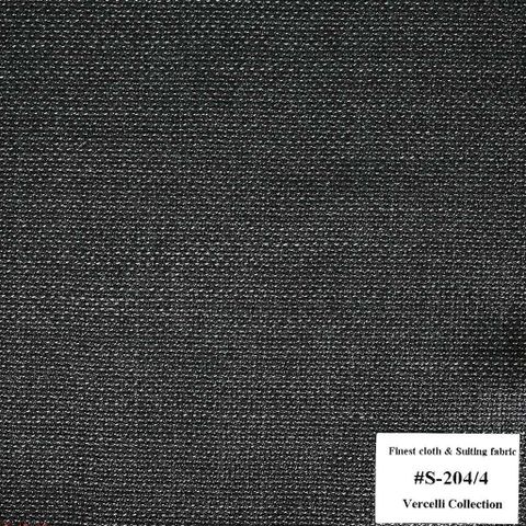 S-204/4 Vercelli V8 - Vải Suit 95% Wool - Xám Trơn