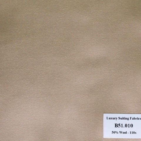 B51.010 Kevinlli V2 - Vải Suit 50% Wool - Nâu Trơn