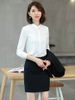 Sơ Mi Công Sở Mon Amie Ẩn Nút Kiểu Hàn Quốc Nữ Tính Màu Trắng