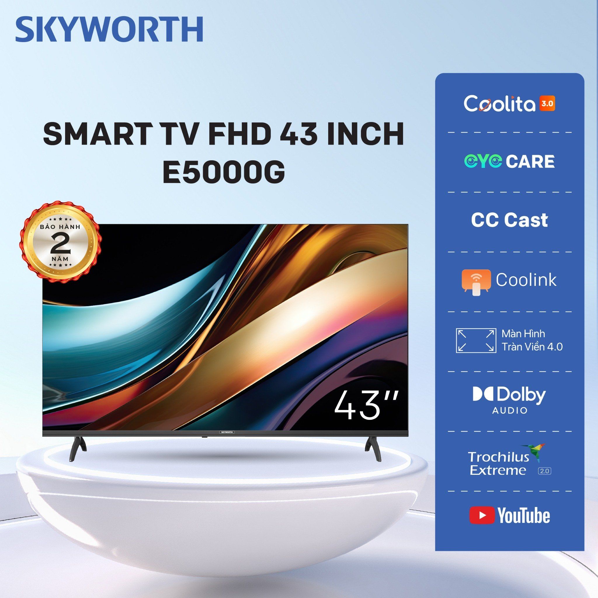 E5000G | FHD 43” Smart Coolita TV