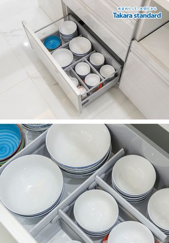 Hệ Tủ Bếp Cao Cấp Treasia Chữ L Màu Trắng Vân Gỗ (VBW) - Nhà Phố Q. Phú Nhuận