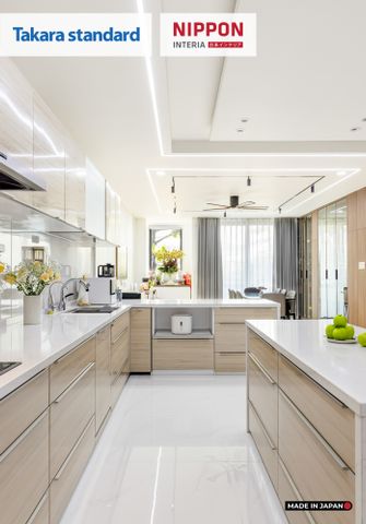 Hệ Tủ Bếp Nhật Bản Cao Cấp Lemure Màu LCV - Nhà Phố Biên Hòa