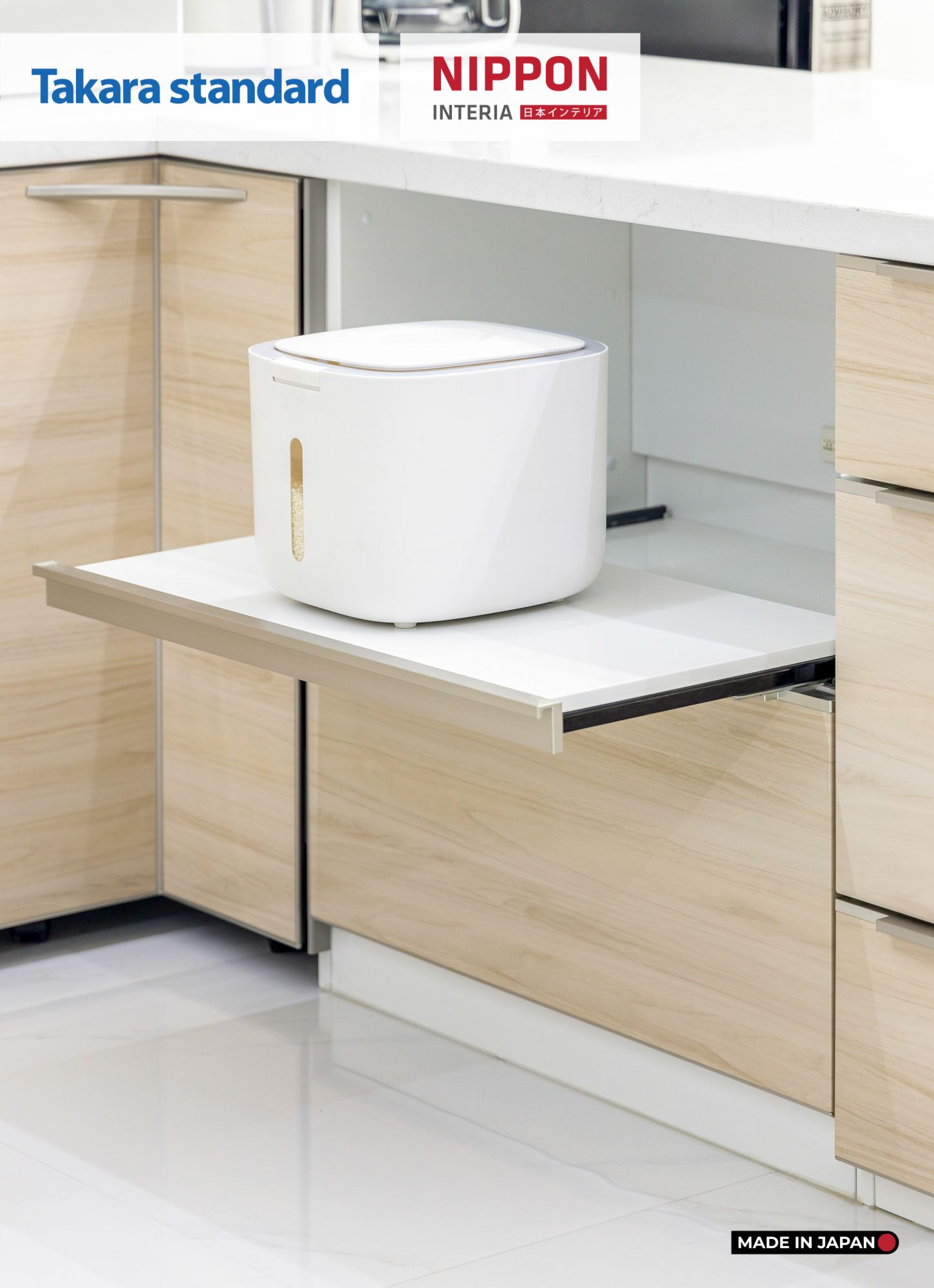 Hệ Tủ Bếp Nhật Bản Cao Cấp Lemure Màu LCV - Nhà Phố Biên Hòa