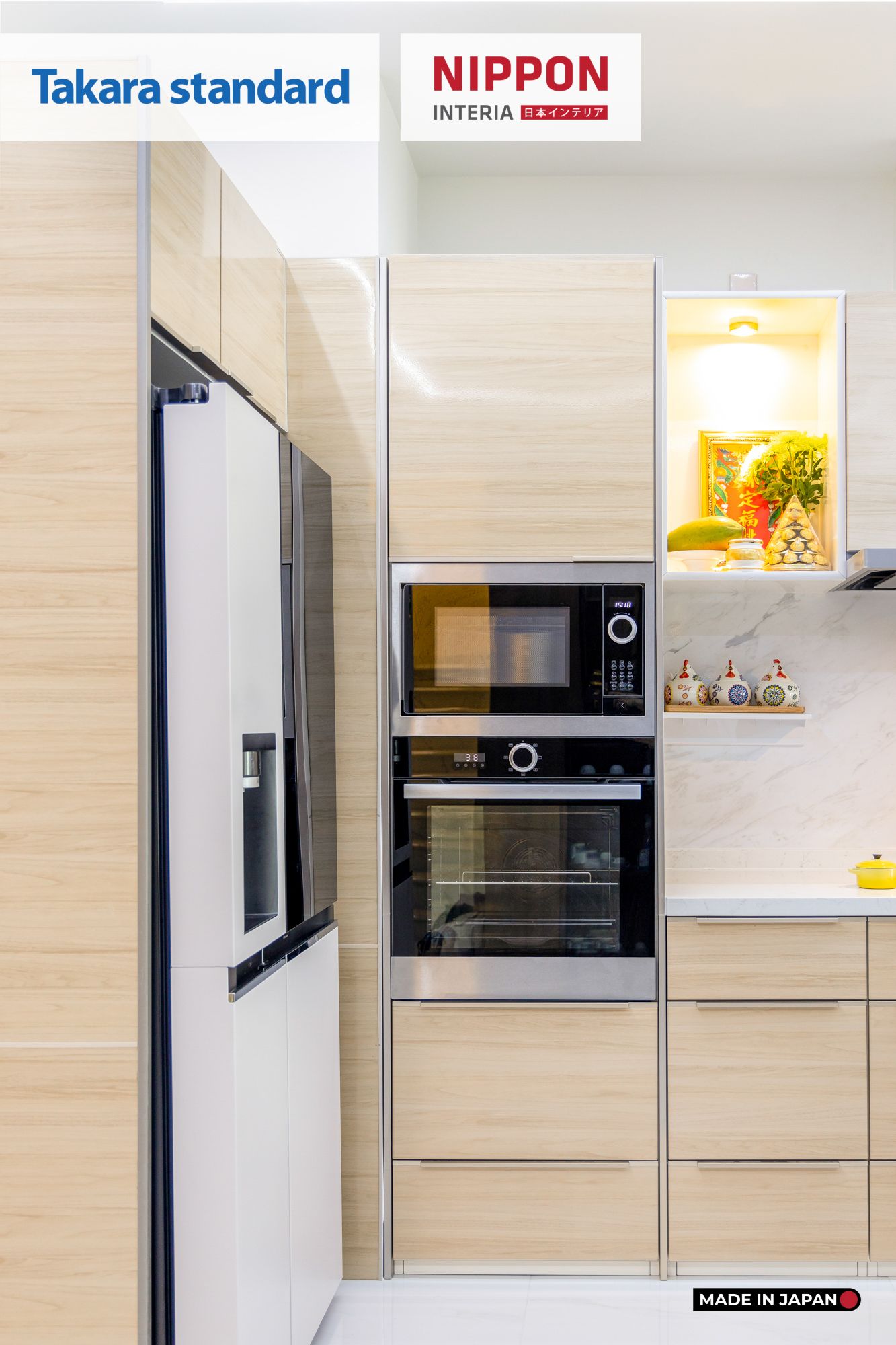 Hệ Tủ Bếp Nhật Bản Cao Cấp Lemure Màu LCV - Nhà Phố Biên Hòa