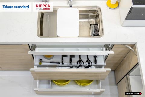 Hệ Tủ Bếp Nhật Bản Cao Cấp Lemure Màu LCV - Nhà Phố Biên Hòa