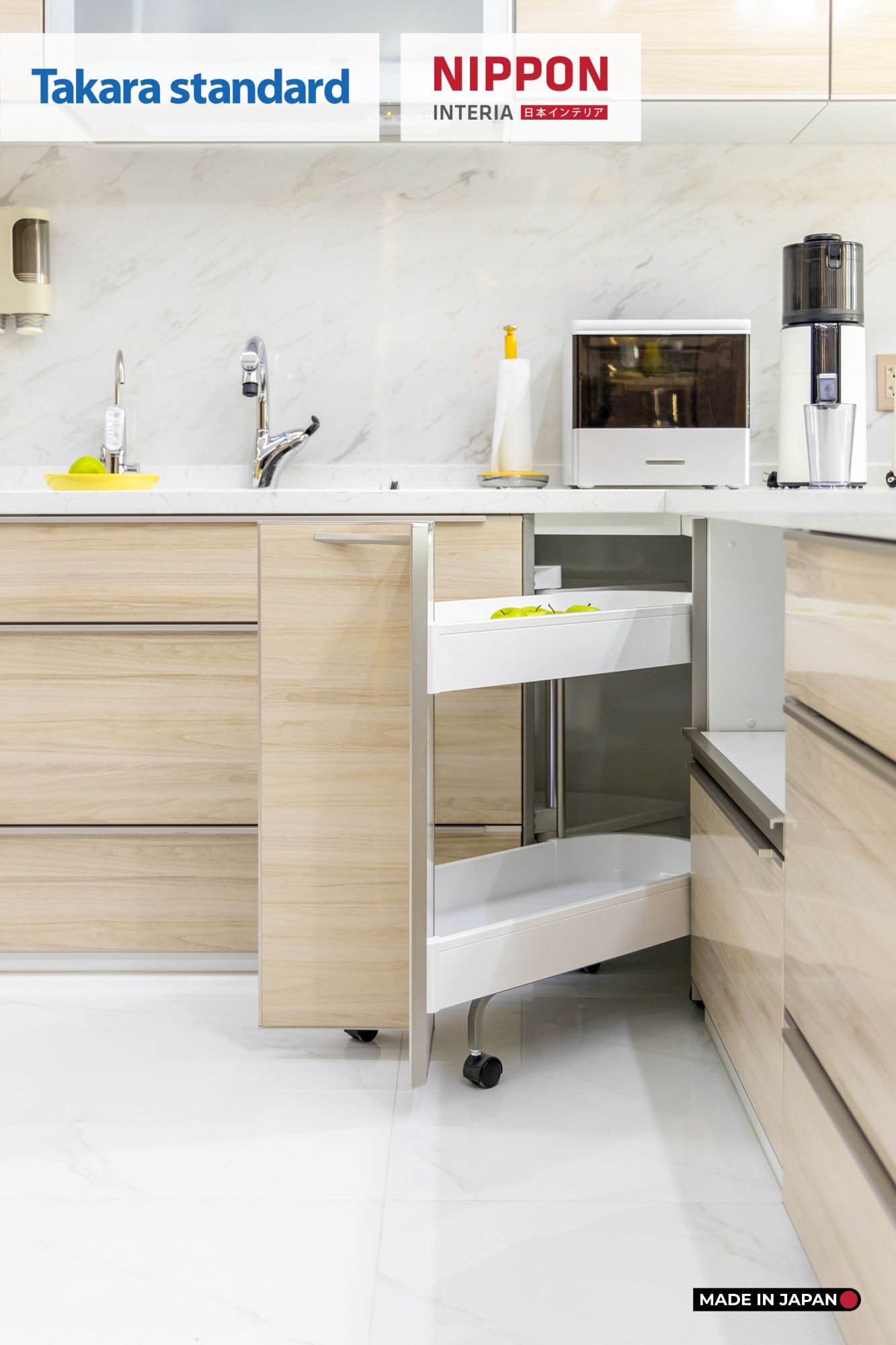 Hệ Tủ Bếp Nhật Bản Cao Cấp Lemure Màu LCV - Nhà Phố Biên Hòa
