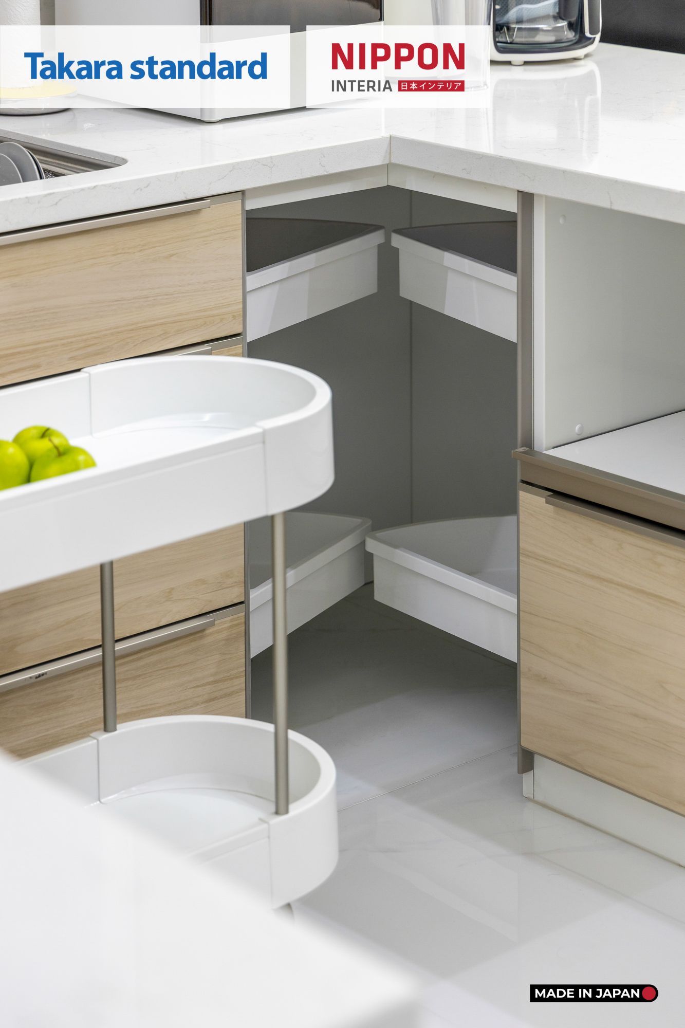 Hệ Tủ Bếp Nhật Bản Cao Cấp Lemure Màu LCV - Nhà Phố Biên Hòa