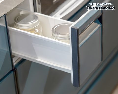 Hệ Tủ Bếp Nhật Bản Cao Cấp Treasia Chữ I Màu VSJ - Showroom Nguyễn Cơ Thạch