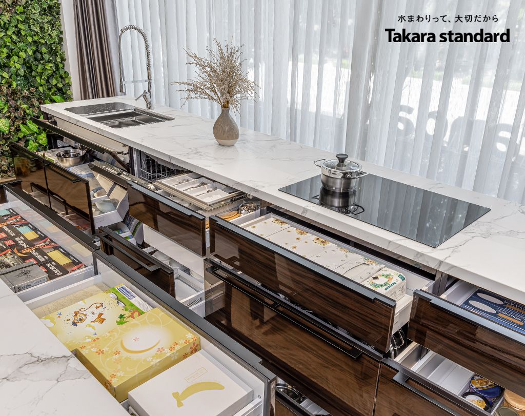  Hệ Tủ Bếp Nhật Bản Cao Cấp Lemure Chữ I Màu LGB - Biệt Thự Phố Đô Thị Sala 