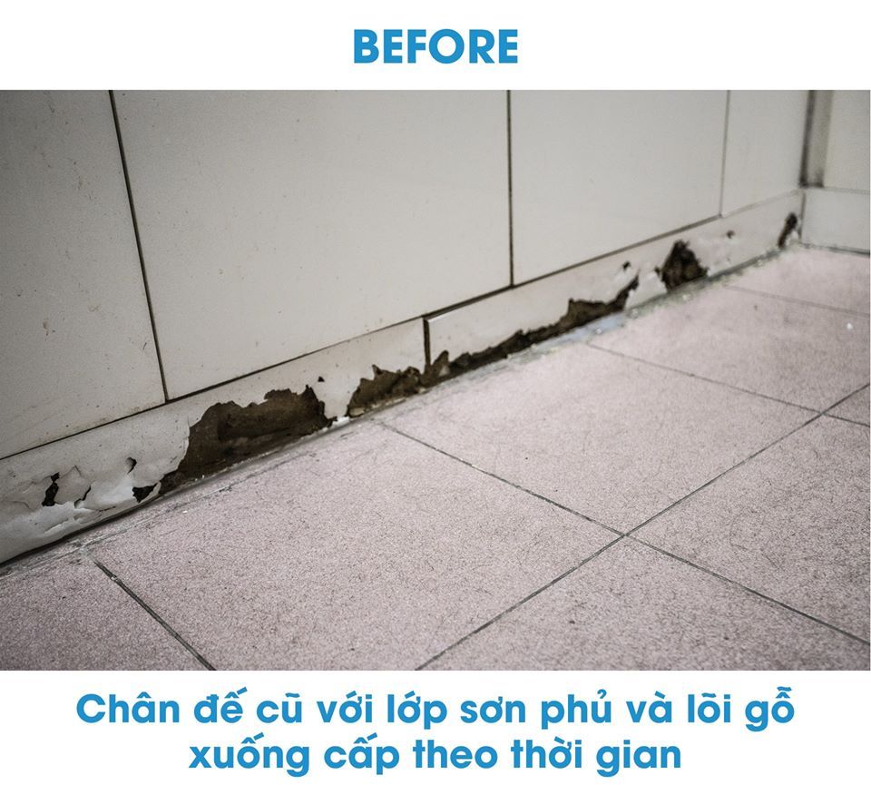 Tủ Bếp Treasia Chữ L Màu VFW (Trắng Vân Gỗ) -Công Trình Tại Nhà Phố Quận 1
