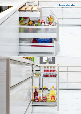 Hệ Tủ Bếp Lemure Cao Cấp Màu LXW - Nhà phố Quận Gò Vấp