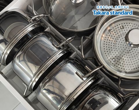 Hệ Tủ Bếp Nhật Bản Cao Cấp Lemure Chữ L Màu LRAB - Showroom Vạn Phúc