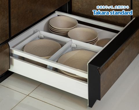Hệ Tủ Bếp Nhật Bản Cao Cấp Lemure Chữ L Màu LRAB - Showroom Vạn Phúc