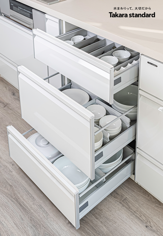 Hệ Tủ Bếp Nhật Bản Cao Cấp Treasia Chữ I Màu VSW - Nhà phố Phú Mỹ Hưng