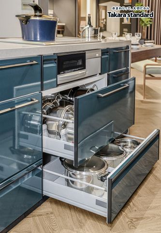 Hệ Tủ Bếp Nhật Bản Cao Cấp Treasia Chữ I Màu VSJ - Showroom Nguyễn Cơ Thạch
