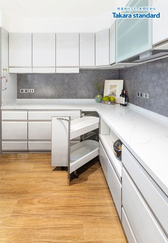 Hệ Tủ Bếp Nhật Bản Lemure Cao Cấp Chữ L - Nhà phố Tân Phú