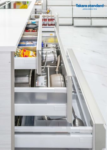 Hệ Tủ Bếp Lemure Cao Cấp Màu LXW - Nhà phố Quận Gò Vấp
