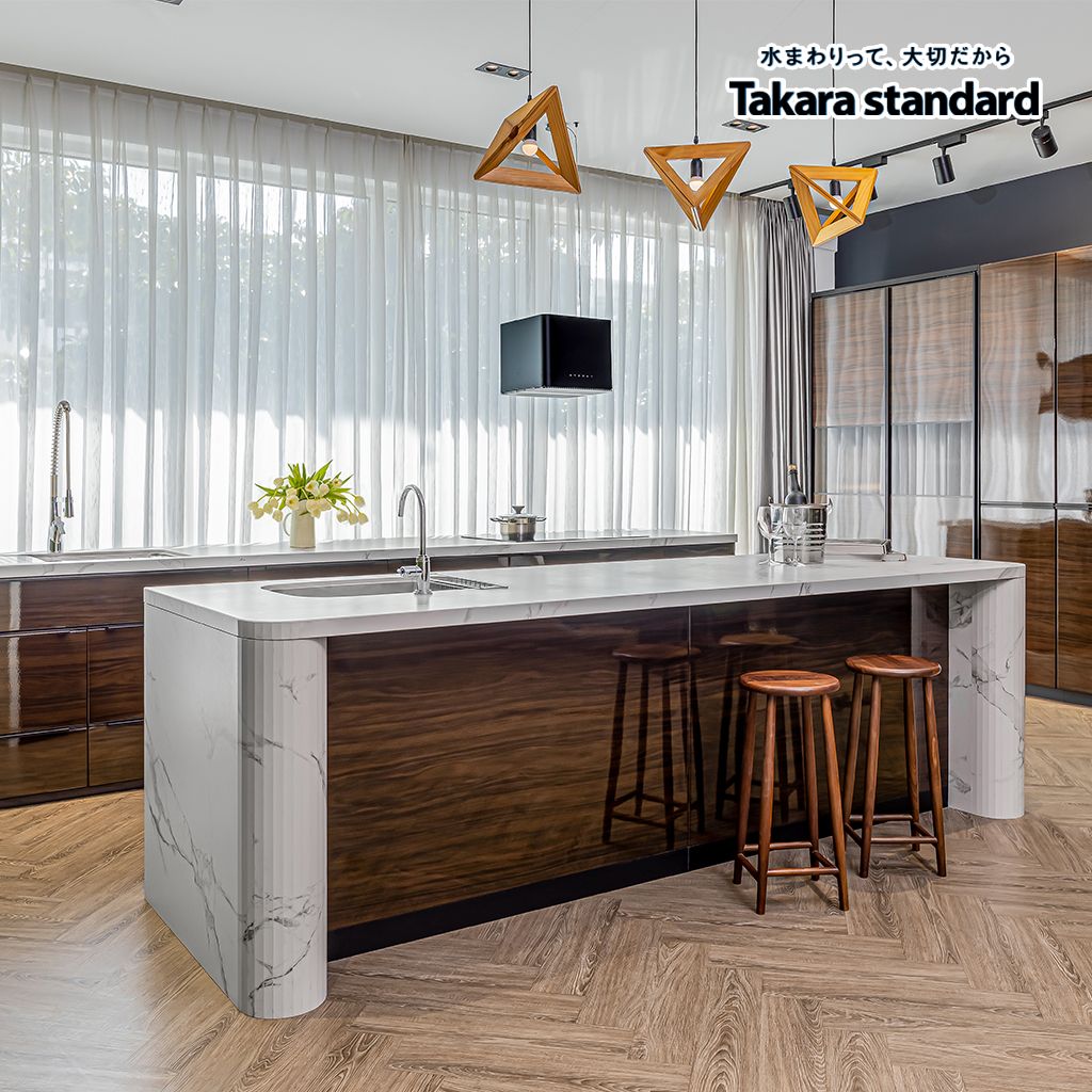 Hệ Tủ Bếp Nhật Bản Cao Cấp Lemure Chữ I Màu LGB - Biệt Thự Phố Đô Thị Sala