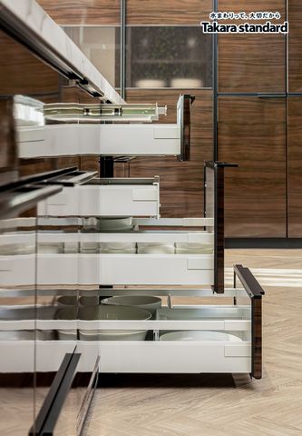 Hệ Tủ Bếp Nhật Bản Cao Cấp Lemure Chữ I Màu LGB - Biệt Thự Phố Đô Thị Sala