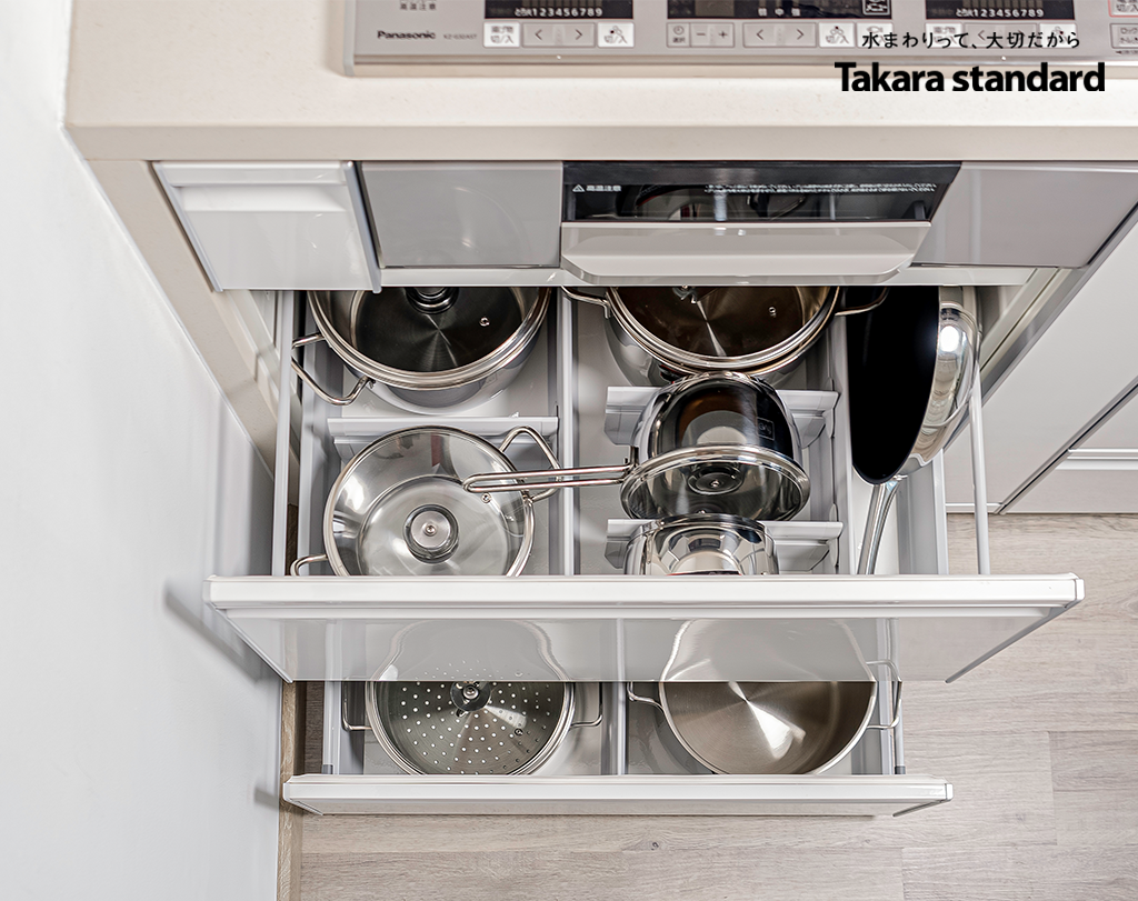  Hệ Tủ Bếp Nhật Bản Cao Cấp Treasia Chữ I Màu VSW - Nhà phố Phú Mỹ Hưng 