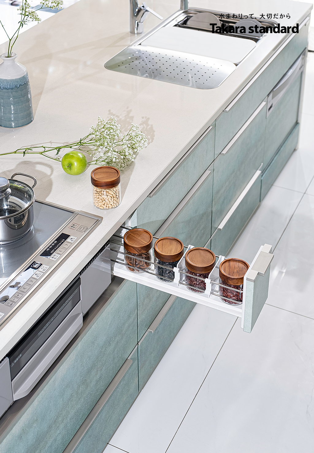 Hệ Tủ Bếp Nhật Bản Cao Cấp Lemure Chữ I Màu L1M - Biệt Thự Phố Quận Ngô Quyền, Hải Phòng